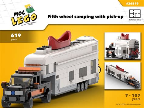 Fifth Wheel Camping With Pick Up Moc Lego On Patreon Lego Lego