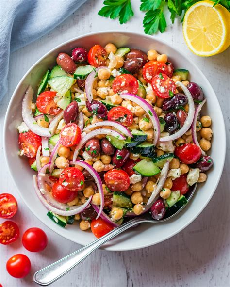 Mediterranean Chickpea Salad Ready In 10 Minutes Easy And Healthy