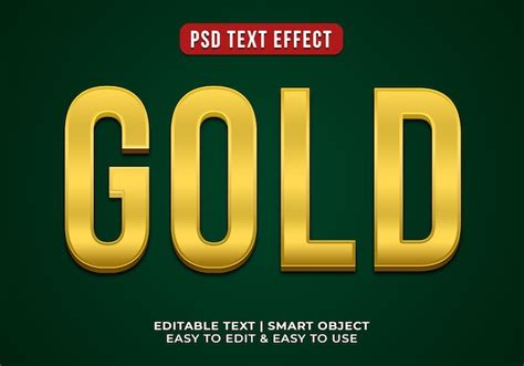 Efecto De Texto Dorado Editable Archivo Psd Gratis