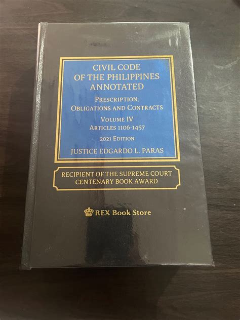 Civil Code Annotated By Paras 2021 Ed Hobbies Toys Books