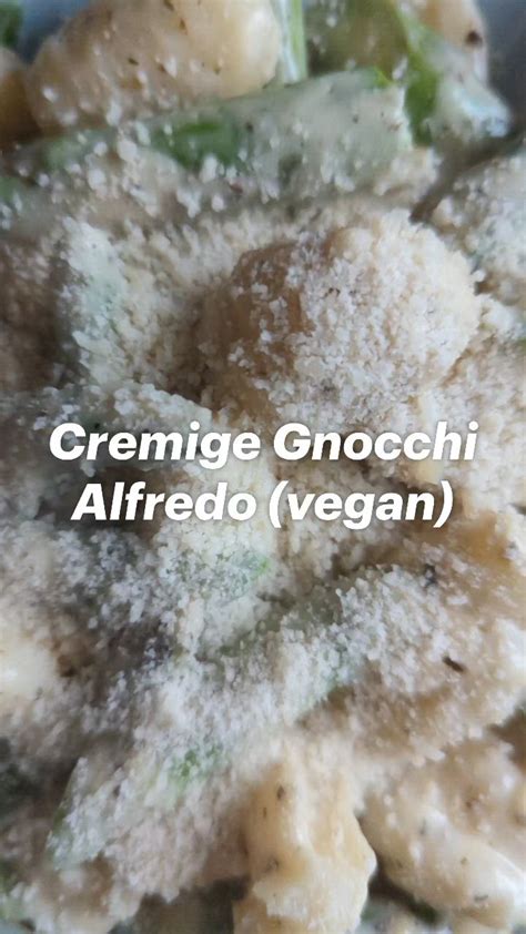 Vegane Gnocchi Alfredo Mit Gr Nem Spargel Spargel Pasta Vegane