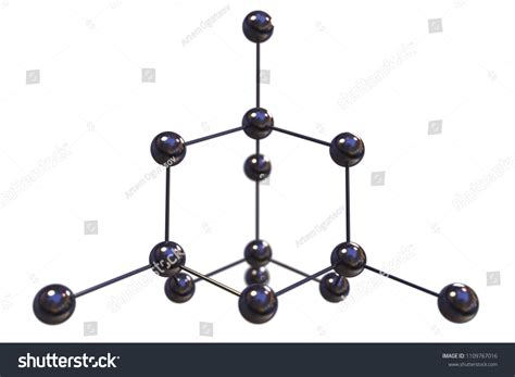 Molecular Structure Diamond 3d Render Atomic стоковая иллюстрация