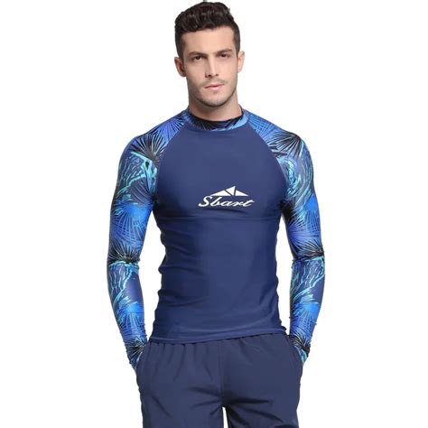 Sbart Pc Rash Guard Men Swimming T Shirts Long Sleeve Windsurf Male