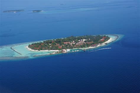 Sky View Maldives Island Beach Turquoise Water Stock Photo - Image of ...