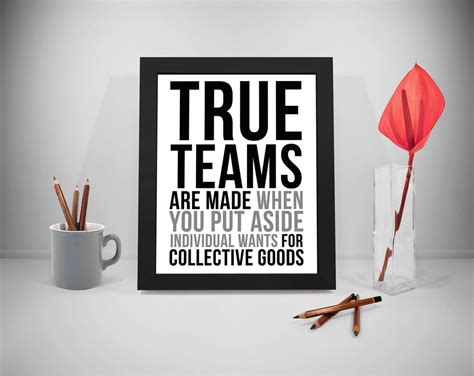 True Teams Printable Quotes, Team Work Sayings, Individual Print Art ...