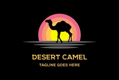 Sunset Sunrise Desert Camel Silhouette Graphic by AFstudio87 · Creative ...