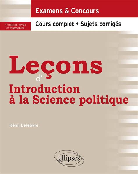 Amazon Leçons d Introduction à la Science politique À jour au 10