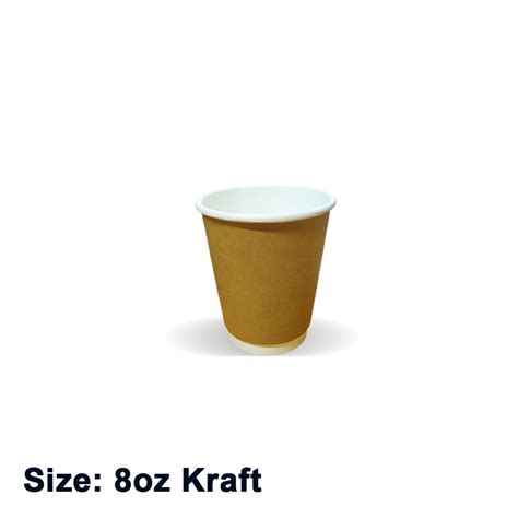 Paper Cup Hot Kraft Double Wall Yumico