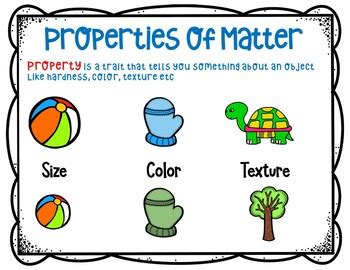 Properties Of Matter Anchor Chart Rd Grade Tpt