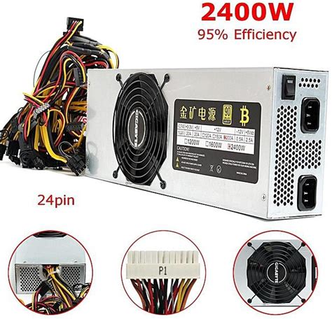 Generic 2400w 95 Miner Power Supply For Antminer Eth Zec S7 S9 Bitcoin