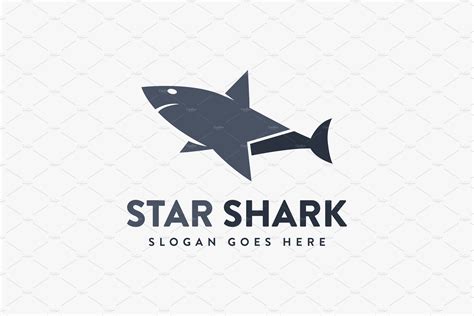 Simple Shark Star Logo Icon Vector Masterbundles