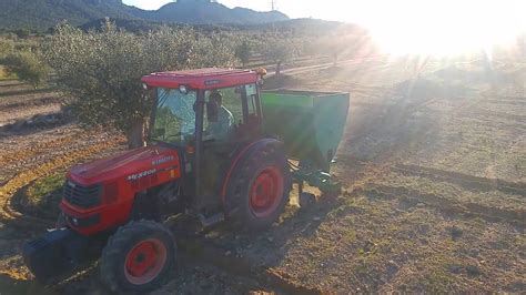 Kubota ME 8200 Narrow Olive Tree Fertilisation YouTube