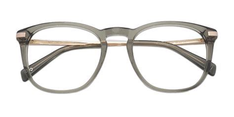 MEASHAM 2 - Crystal Grey Square Glasses For Men & Women | Specscart.®