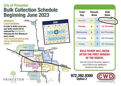 Recycle And Bulk Calendar Beginning June Community Waste