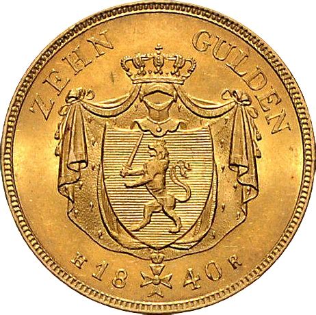 10 Gulden Louis II Hesse Darmstadt Numista