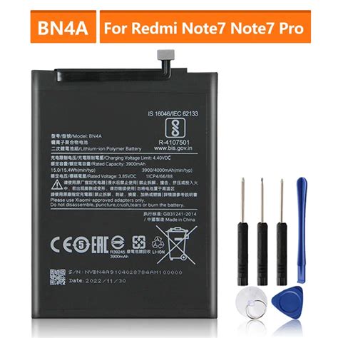 Replacement Battery For Xiaomi Redmi Note7 Note 7 Pro M1901F7C BN4A