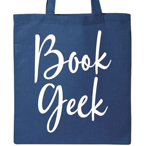 Book Geek T For Reader Tote Bag Royal Blue 1599