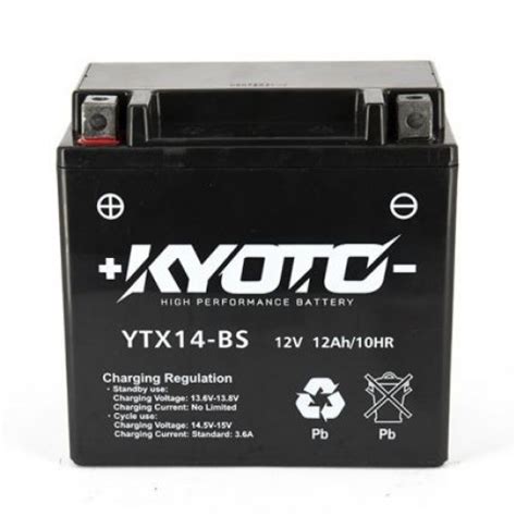 Batterie GTX14 BS YTX14 BS Kyoto Sans Entretien AGM