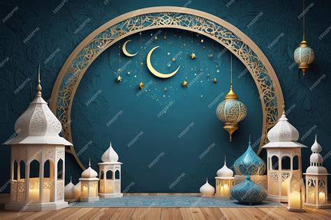 Premium Photo | Background Ramadhan 1445 H 3D background