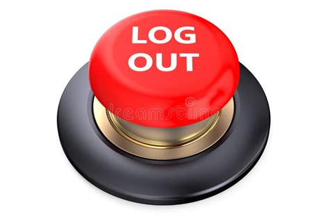 Log Out Red Button Stock Illustration Image Of Business 56575857