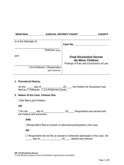 Montana Dissolution Marriage Complete With Ease AirSlate SignNow