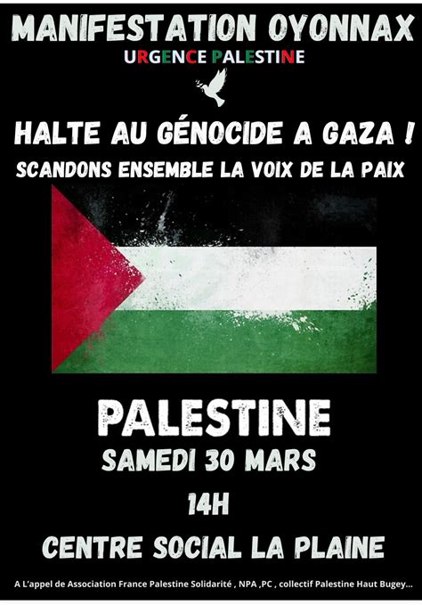 Manifestation Halte Au Massacre Gaza La France Doit Demander Un