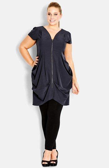 City Chic Front Zip Pleat Tunic Nordstrom Plus Size Fashion