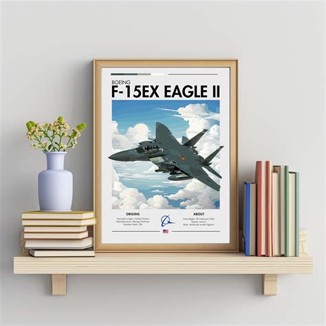 Boeing F 15ex Eagle Ii Poster Multirole Strike Fighter Aviation Art Fighter Jet Print Plane