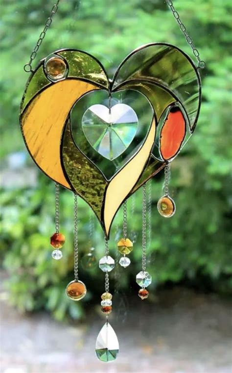 Pin By Brigitte On Stained Gl Hearts Stained Glass Diy Stained