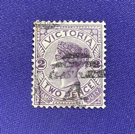 1373 Stamps Victoria Australia 1901 1902 Violet Two Pence Queen