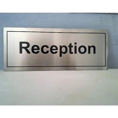 Silver Stainless Steel Nameplate Wall Mounted 1mm At Rs 6 Square Inch