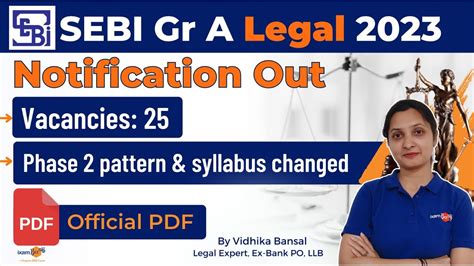 Sebi Grade A Legal Notification Out Phase Exam Pattern Changed