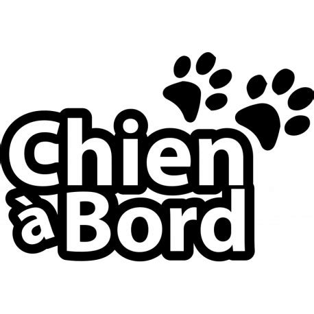 Autocollant Sticker Chien Chien Bord