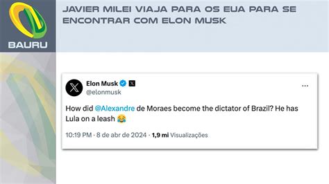 Elon Musk Chama Alexandre De Moraes De Ditador Do Brasil Que Colocou