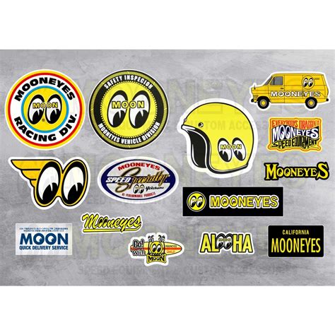 Jual STIKER MOONEYES STICKER STIKER MOTOR STIKER HELM PACKAGE MOONEYES