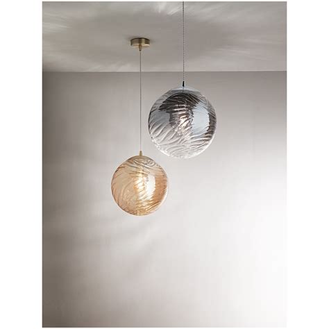 Lampadario sospensione design moderno sfera vetro fumé Perenz 6836 fu