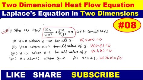 08 Problem Of Laplace Pde Equation Two Dimensional Heat Flow Equation