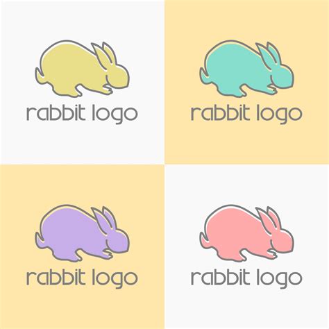 rabbit logo design vector 635503 Vector Art at Vecteezy