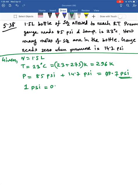 Solved In Preparation For A Demonstration Your Professor Brings A 1 5 L Bottle Of Sulfur