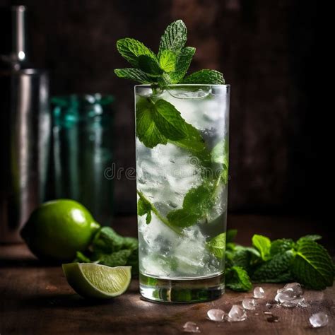 refreshing mojito   muddled mint leaves fresh lime juice