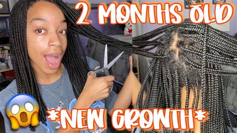 TAKING OUT MY 2 MONTH OLD KNOTLESS BRAIDS YouTube