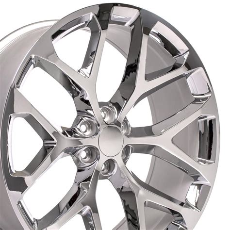 Snowflake Wheel GMC Sierra Rim CV98 26x10 Chrome Snowflake Rim