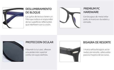 Zenottic Gafas De Lectura Con Bloqueo De Luz Azul Gafas De Montura