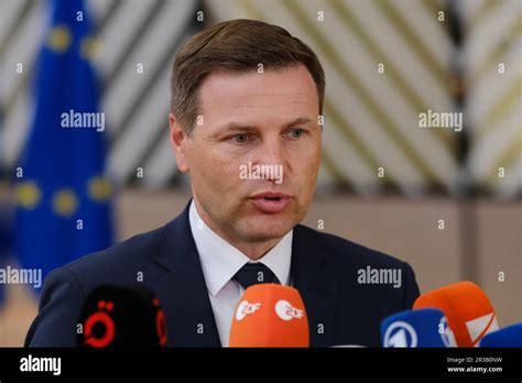 Brussels Belgium 23rd May 2023 Hanno Pevkur Minister For Defence