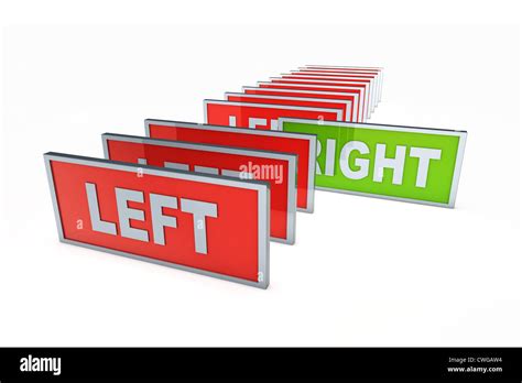 left   political directions stock photo alamy