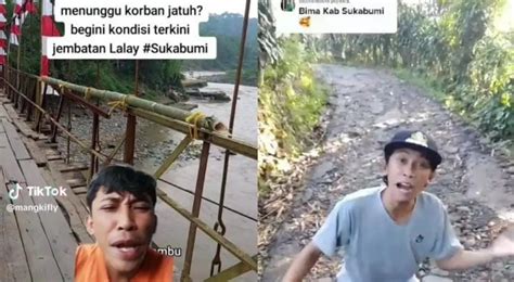 Tiktoker Mang Kifly Kritik Sukabumi Singgung Jembatan Lalay Dan Jalan