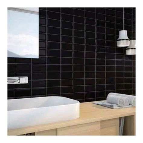 Ceramica Alberdi Axella Negro Brillante 28x45 1ra Calidad CONSTRUNORT