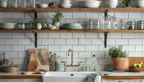 Modern Kitchen Design With Clean Stainless Steel Sink Generated By Ai