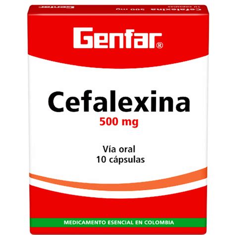 Cefalexina Genfar 500 mg Caja x 10 Cápsulas