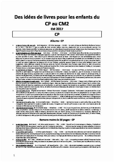 Des idées de livres pour les enfants du CP au CM2 PDF